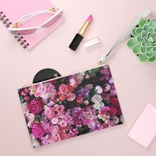 Load image into Gallery viewer, Floral Bouquet Design Vegan Zipped Clutch Bag
