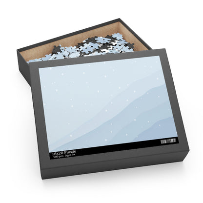 Snowy Blue Landscape Jigsaw Puzzle 500-Piece