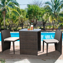 Load image into Gallery viewer, Outdoor Wicker Patio 3 Piece Furniture Set
