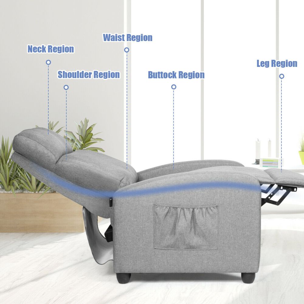 Reclining Massage Sofa Fabric Chair