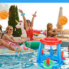Load image into Gallery viewer, Inflatable Swimming Pool Basket Ball Set
