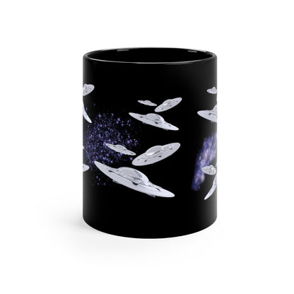 Flying UFO's Black Coffee Tea Mug