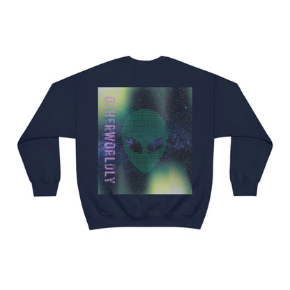Alien Back Print Graphic Sweatshirt