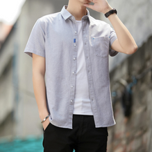 Load image into Gallery viewer, Mens Short Sleeve Button Down Shirt
