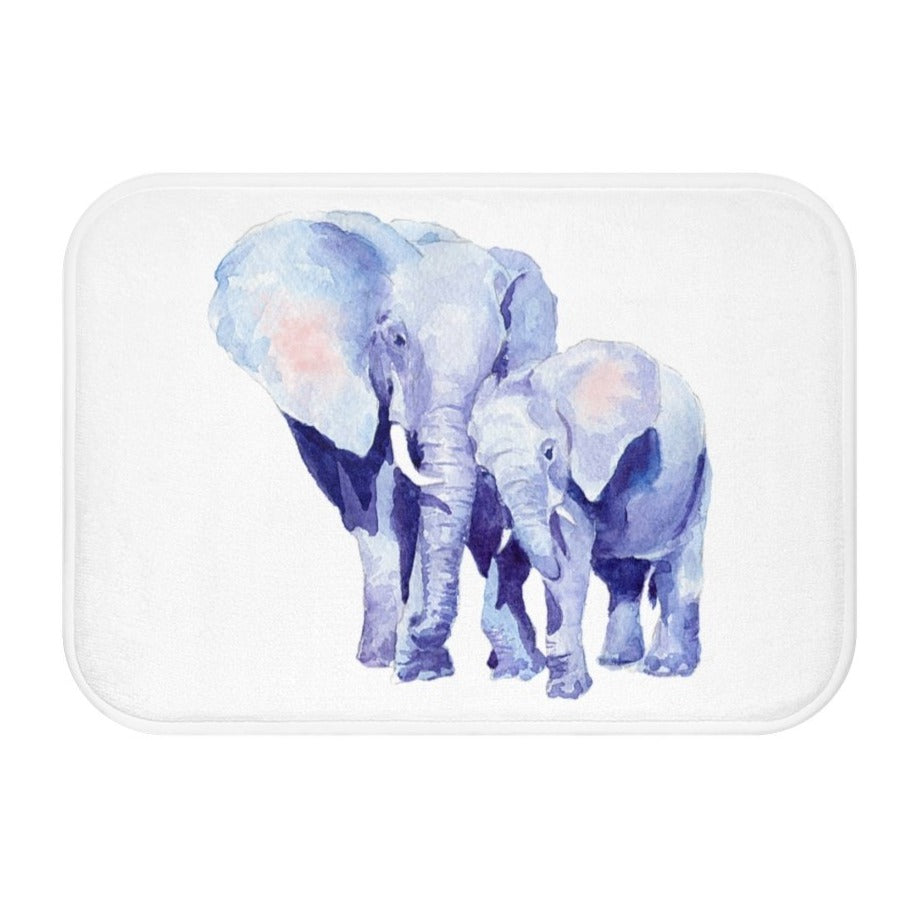 Mother and Baby Auspicious Elephant Bath Mat Home Accents