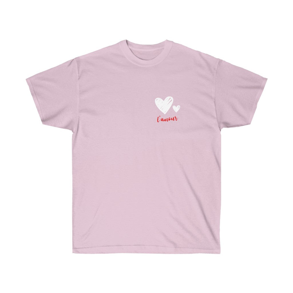 Womens Double Hearts L'amour Ultra Cotton T-Shirt