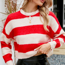 Load image into Gallery viewer, Womens Cropped Striped Sweater
