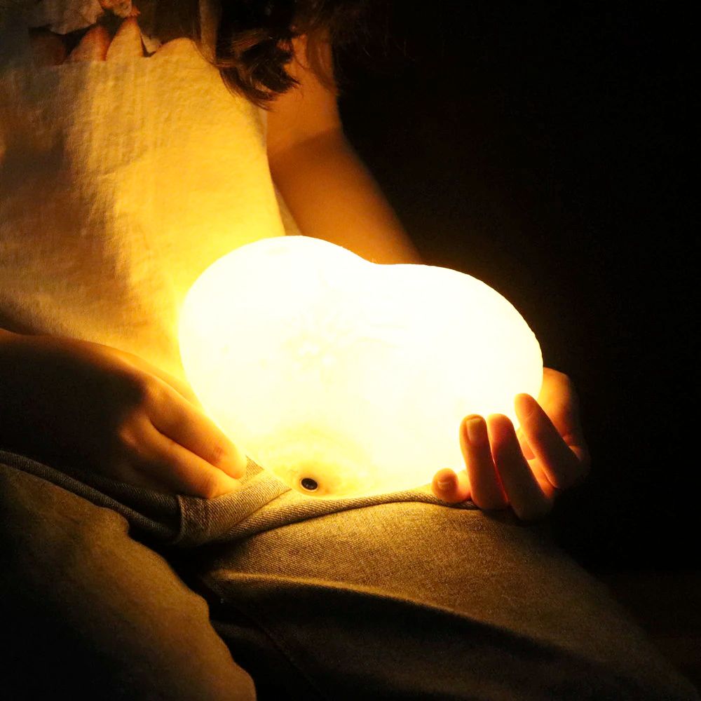 Heart Shape Touch Control Moon Glowing LED Lamp