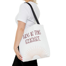 Load image into Gallery viewer, Live In The Moment Beach Shopper Tote Bag Medium

