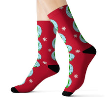 Load image into Gallery viewer, Holiday Weird Alien Socks
