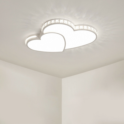 Romantic Double Heart Shaped Ceiling LED Light Fixture