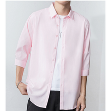 Load image into Gallery viewer, Mens Quarter Length Sleeve Button Shirt
