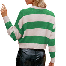 Load image into Gallery viewer, Womens Cropped Striped Sweater
