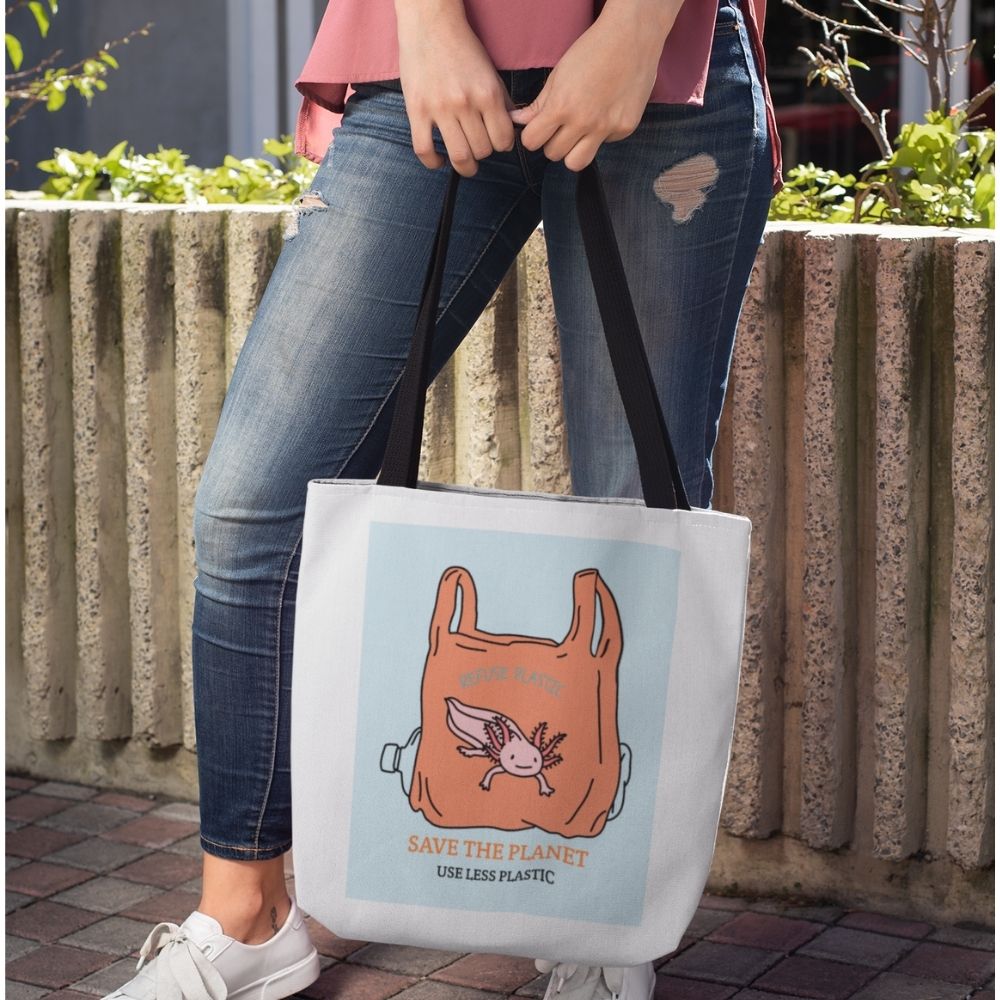 Save Earth Axolotl Edition Shopper Tote Bag Medium