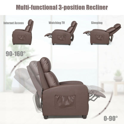 Reclining Massage Sofa Chair with Foot Rest