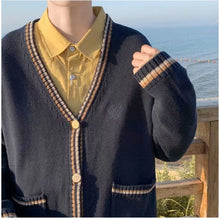 Load image into Gallery viewer, Mens V Neck Cardigan with Two Front Pockets
