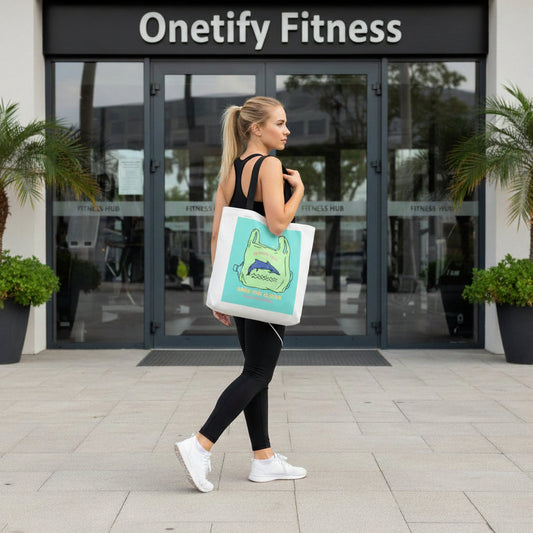 Save Earth Dolphins Edition Shopper Tote Bag Medium
