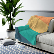 Load image into Gallery viewer, Diagonal Stripes Plush Blanket Throw
