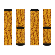 Load image into Gallery viewer, Mustard Print Wool Fun Novelty Socks
