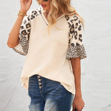 Load image into Gallery viewer, Womens Leopard Print Sleeve Top
