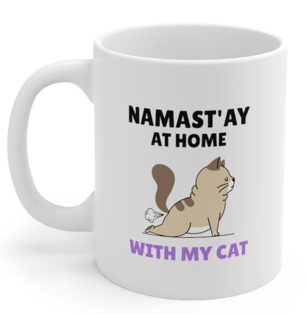Namast'ay Home with My Yoga Cat Mug