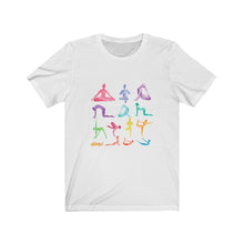 Load image into Gallery viewer, Yoga Poses Print Jersey Short Sleeve Tee
