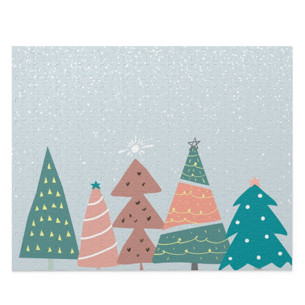 Christmas Trees in The Snow Jigsaw Puzzle 500-Piece