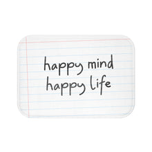 Load image into Gallery viewer, Happy Mind, Happy Life Pencil Font Bath Mat
