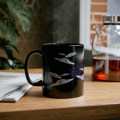 Flying UFO's Black Coffee Tea Mug