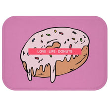 Load image into Gallery viewer, Love Life Donuts Bath Mat
