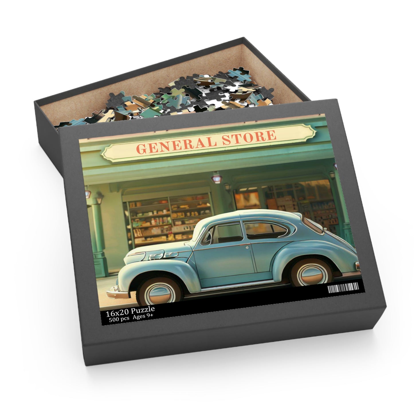 Retro General Store Front Jigsaw Puzzle 500-Piece