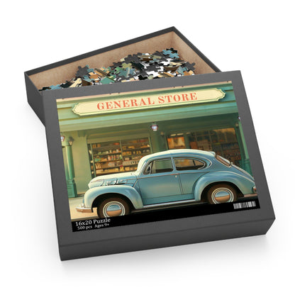 Retro General Store Front Jigsaw Puzzle 500-Piece