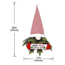 Load image into Gallery viewer, Holiday Hanging Gnome Wreath Decor
