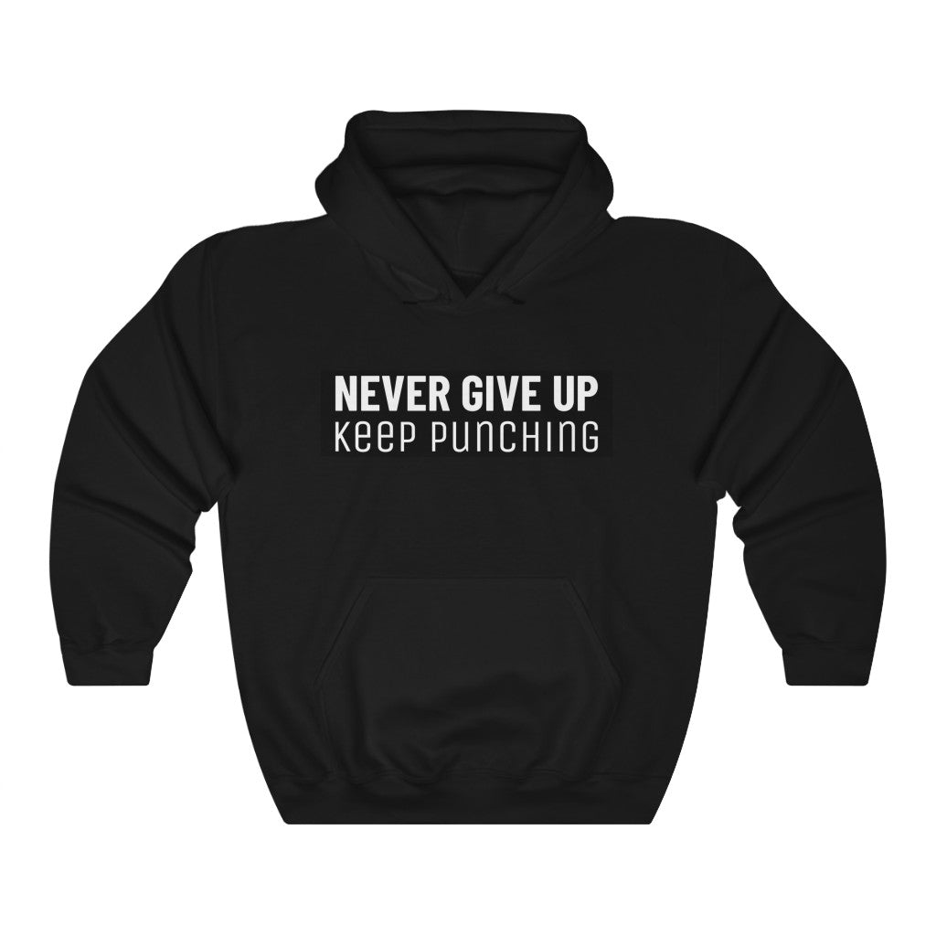 Mens Never Give Up Hooded Sweatshirt