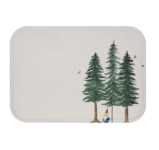 Gnome in Forest Bath Mat Home Accents