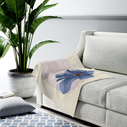 Abstract Floral Blanket Plush Throw