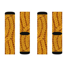 Load image into Gallery viewer, Mustard Print Wool Fun Novelty Socks
