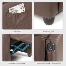 Load image into Gallery viewer, Reclining Massage Sofa Chair with Foot Rest
