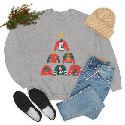 Womens Christmas Tree Theme Sweatshirt
