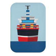 Load image into Gallery viewer, Cargo Ship In the Ocean Front Bath Mat
