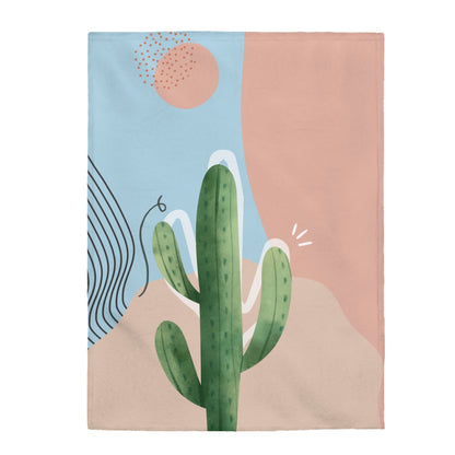 Cactus Abstract Blanket Plush Throw