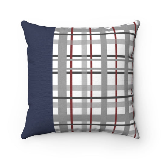 Gray Plaid Design Cushion Home Decoration Accents - 4 Sizes