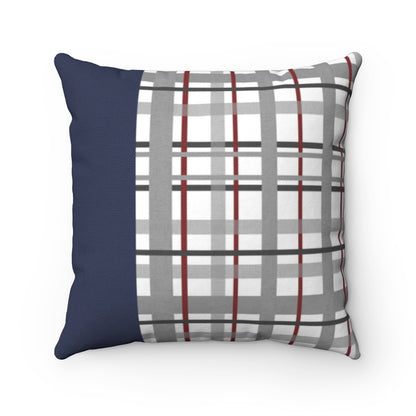 Gray Plaid Design Cushion Home Decoration Accents - 4 Sizes