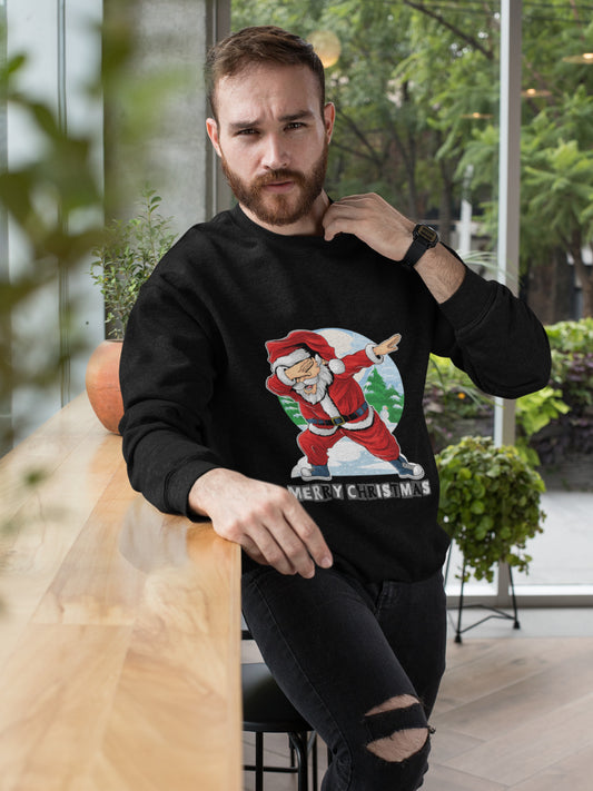 Mens Dabbing Santa Crewneck Sweatshirt