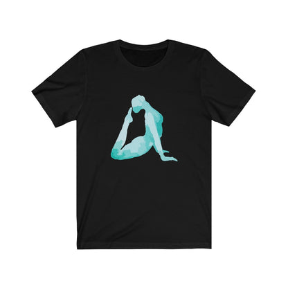 Yoga Backward Bend Print Jersey Short Sleeve Tee