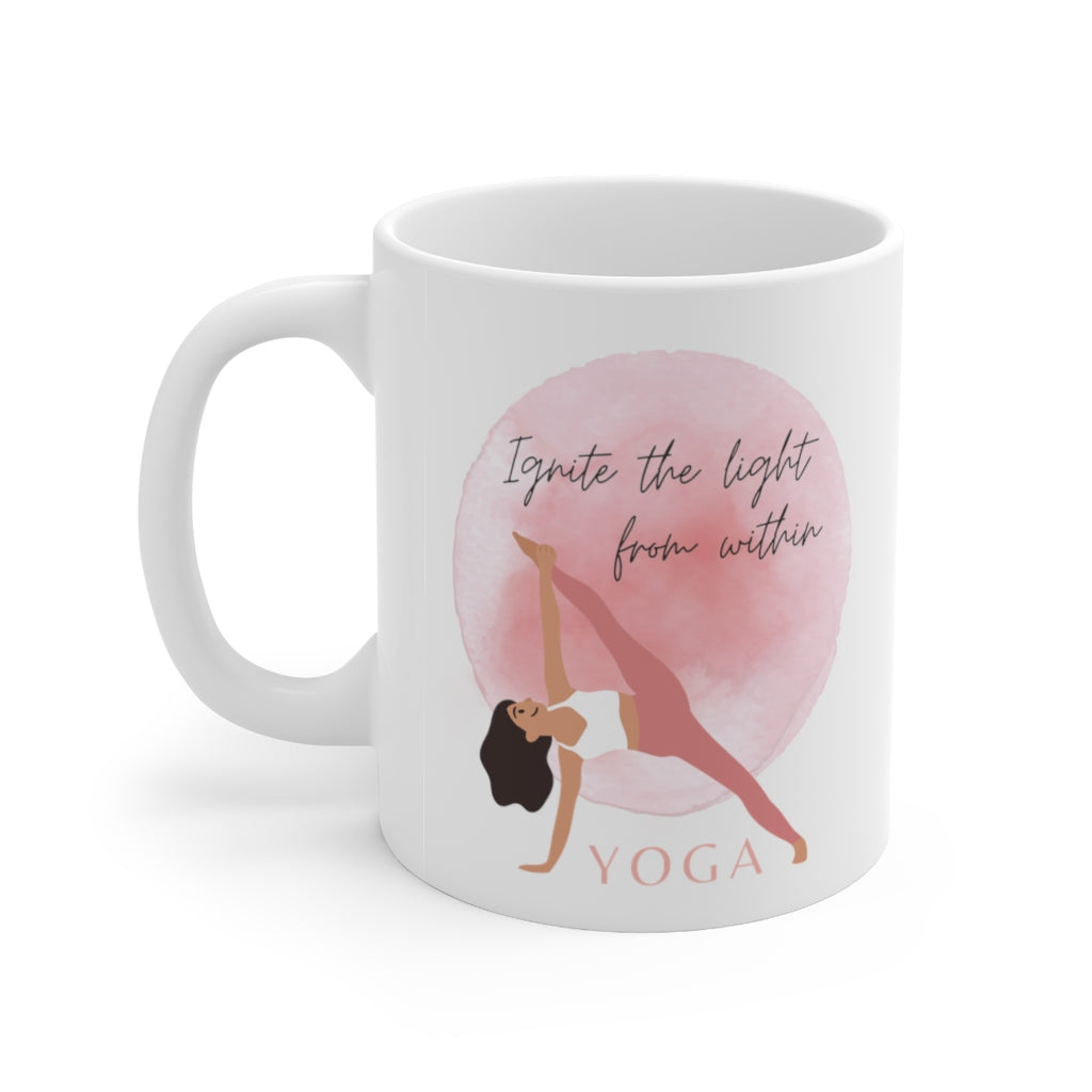 Ignite the Light Yoga Theme Mug