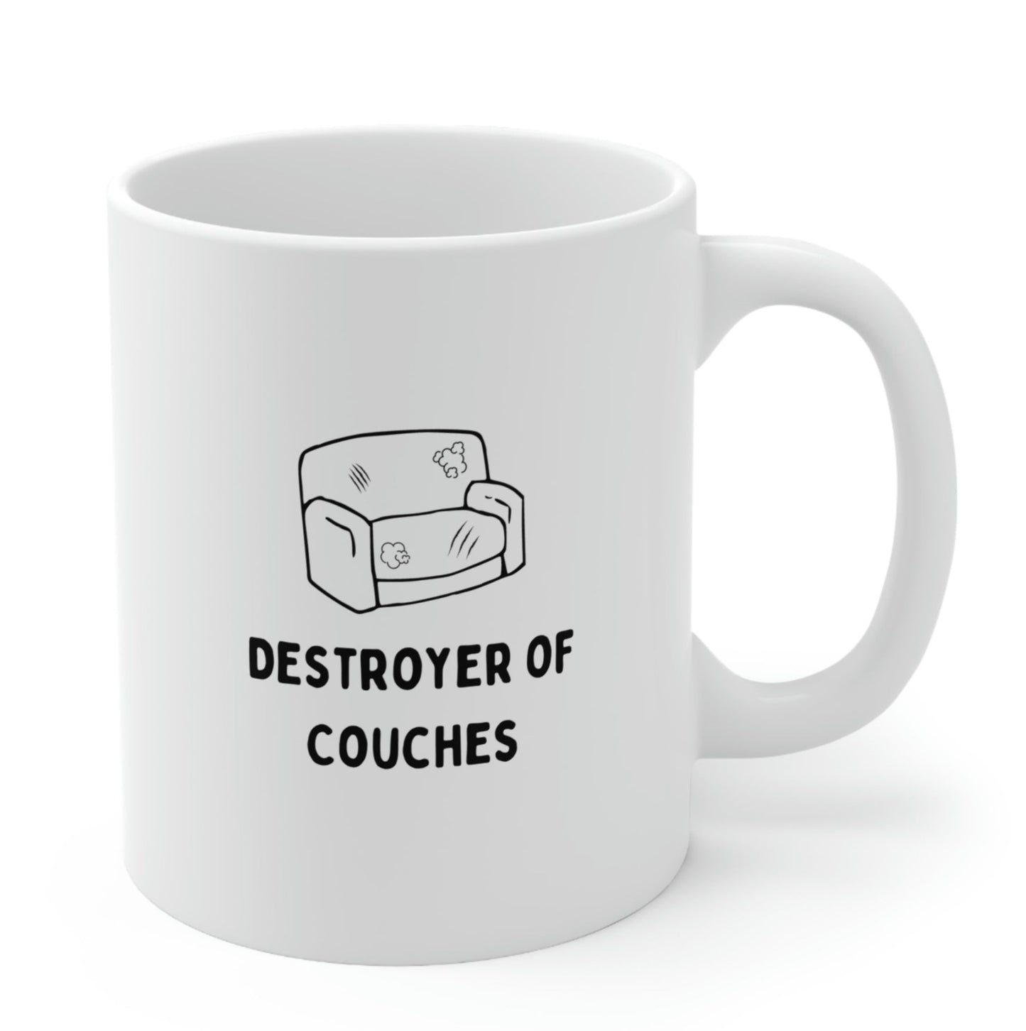 The Cat Destroyer Of Couches Coffee Tea Mug