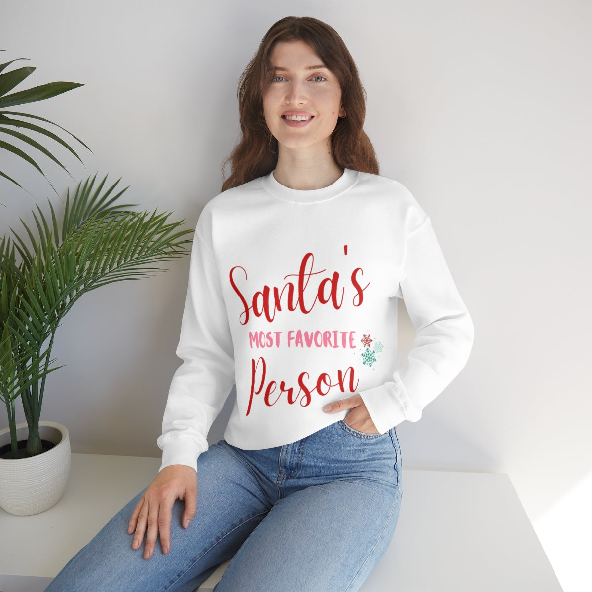 Womens Santa's Favorite Person Sweatshirt