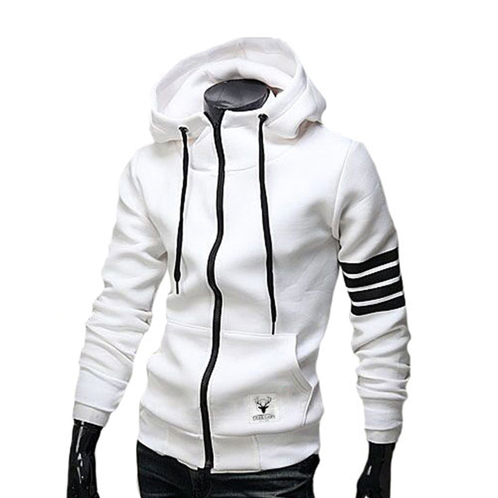 Mens Hoodie with Narrow Band Design