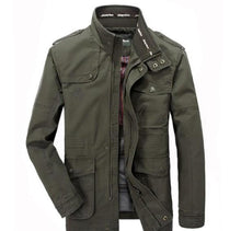 Load image into Gallery viewer, Mens Stand Collar Military Style Jacket
